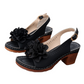 👡🌸 50% RABATT! | 3D-blommiga Sandaler med Öppen Tå & Klack – Elegant, Stabil & Andningsbar!