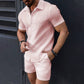 👕 50% RABATT! 🩳 Matchande Skjorta & Shorts Set – Komplett Look, Bekväm Passform & Avslappnad Stil ☀️
