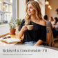 👚 50% RABATT 🌸 | 2-delat Off-shoulder Set – Avslappnad Passform & Sidorynkar