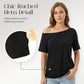 👚 50% RABATT 🌸 | 2-delat Off-shoulder Set – Avslappnad Passform & Sidorynkar
