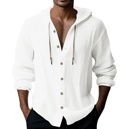 👕 60% RABATT! 🔥 Bästsäljande Herrtröja med Långärmad Huva – Enfärgad, Avslappnad Stil & Perfekt för Vardagsbruk 🏠