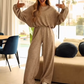 💕50% RABATT!💕2-delat Set – Kort Topp & Vida Byxor, Avslappnad Passform!