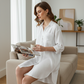 💖 60% RABATT 👚 | Löst Sittande Halvlång Skjorta med Knappar – Mångsidig & Bekväm