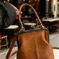 👜 50 % RABATT NU! 👛 Kiss lock-väska för kvinnor med handtag på toppen – vintage spänne, två bäralternativ & hållbart PU-läder – perfekt för vardag och fest ✨