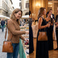 👜 50 % RABATT NU! 👛 Kiss lock-väska för kvinnor med handtag på toppen – vintage spänne, två bäralternativ & hållbart PU-läder – perfekt för vardag och fest ✨