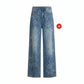 👖 50% RABATT 🌸 | Blommönstrade Jacquardjeans – Vida Ben & Hög Midja