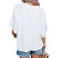 👚 50% RABATT NU! 👗 Damernas Enfärgad Löst Passande T-shirt med Vidärm – Stilren Design & Mjuk Tyg ✨