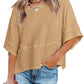 👚 50% RABATT NU! 👗 Damernas Enfärgad Löst Passande T-shirt med Vidärm – Stilren Design & Mjuk Tyg ✨