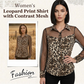 🐆 50% RABATT ✨ | Damblus med Leopardmönster & Kontrasterande Nät
