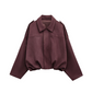 🧥 50% RABATT ✨ | Kort Bomberjacka i Mockaliknande Material – Mjukt Tyg & Modern Passform