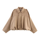 🧥 50% RABATT ✨ | Kort Bomberjacka i Mockaliknande Material – Mjukt Tyg & Modern Passform