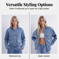 🧥 50% RABATT! 💙 Avslappnad Denimskjortjacka – Långärmad & Oversized, Perfekt För En Ledig & Stylig Look 🌸