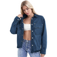 🧥 50% RABATT! 💙 Avslappnad Denimskjortjacka – Långärmad & Oversized, Perfekt För En Ledig & Stylig Look 🌸