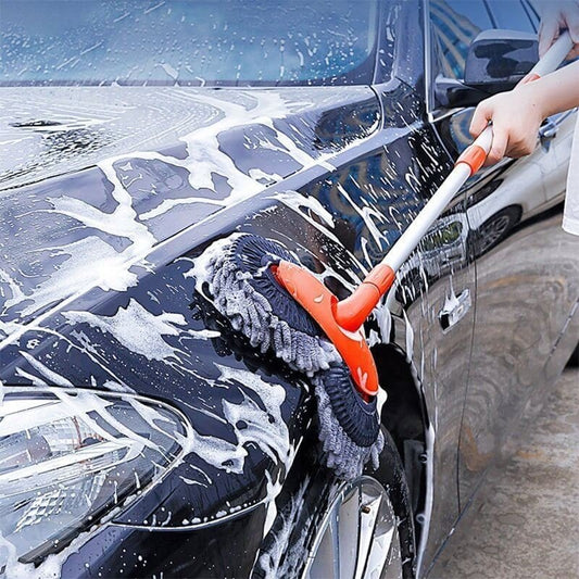🚗 50% RABATT NU! 🧽 Utdragbar Dubbelskikts Biltvättborste – 360° Vridbar, Repfri & Teleskopisk Aluminiumdesign ✨