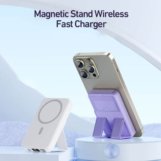 🔋 50% RABATT 📱 | 10000mAh Magnetisk Powerbank – Trådlös Laddning & Stativ
