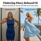 👗 50% RABATT NU! 🔥 Sexig Rygglös Cami Klänning med Justerbar Dragsko – Djup Rygglös, Flytande Avslappnad Passform & Premium Skrynkligt Tyg 🌊