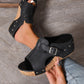 🌴 50% RABATT NU! 👡 Sandaler med Kilklack – Peep-Toe Design, Halksäkra Sulor & Lättviktskomfort ☀️