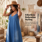 👗 50% RABATT 🌊 | Lös Denim-Maxi Klänning – V-ringning & Racerback
