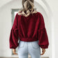 🧥 50% RABATT 🎈 | Kort Corduroyjacka – Ballongärmar & Retro Textur