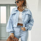 🧥 50% RABATT 🎈 | Kort Corduroyjacka – Ballongärmar & Retro Textur