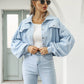 🧥 50% RABATT 🎈 | Kort Corduroyjacka – Ballongärmar & Retro Textur