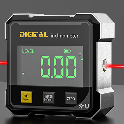 📐 50% RABATT NU! 🔲 4-sidig Magnetisk Digital Vinkelmätare – Dubbla Lasrar, Hög Precision & USB-laddning – Absolut & Relativ Vinkelmätning 🔋