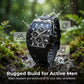 ⌚ 50% RABATT ✨ | Modern Tonneauformad Klocka – Kronograf & Silikonrem