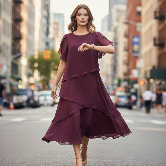 👗 50% RABATT! ✨ Volangklänning med Fjärilsärmar – Ledig Passform, Elegant Design & Perfekt För Varma Dagar 🌸