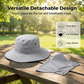 🧢 50% RABATT NU! ☀️ Ventilerad Fiskarhatt med Avtagbart Ansiktsskydd – 2-i-1 Design, Kylande IsSilke & Justerbar Passform – 360° Solskydd 🎣