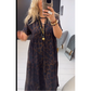 👗 50% RABATT NU! 🐆 Lång Klänning med Leopardmönster & V-ringning – Ditt Sommarmåste! – Flödande & Smickrande – Perfekt för Alla Tillfällen ☀️