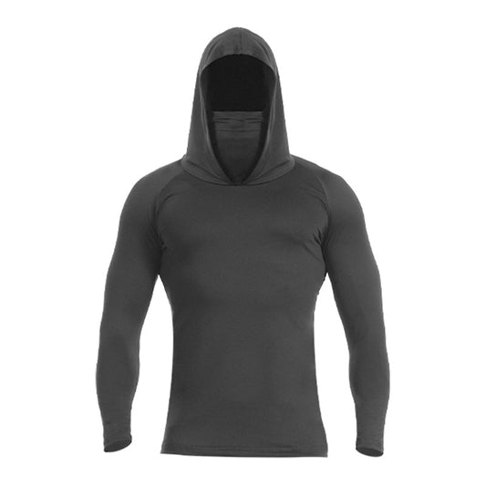 🏃 50% RABATT NU! ☀️ Herr Lättvikt Snabbtorkande UV-Skydd Hoodie – Inbyggd Ansiktsskydd, 4-vägs Stretch & Svettavvisande 💨