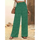 👖 50% RABATT NU! 🌸 Rynkade Högmidjeda Bredbyxor – Flödande Passform & Snyggt Blommönster ✨