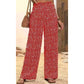 👖 50% RABATT NU! 🌸 Rynkade Högmidjeda Bredbyxor – Flödande Passform & Snyggt Blommönster ✨