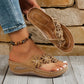 👡 50% RABATT NU! 🌸 Women's Floral Wedge Thong Sandals – Blommiga Accenter, Dämpad Fotvalvsstöd & Halkfri Sula ✨