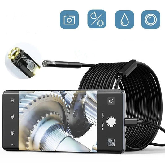 📷 50 % RABATT NU! 🔦 Vattentät boreskopkamera med justerbar belysning – HD-upplösning, LED-ljus & IP67 – perfekt för bil, rör och inspektion 🔍