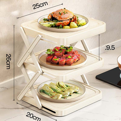 🍽️ 50 % RABATT NU! 📦 Flervåningsförvaringsställ för skålar – hopfällbar, stabil & maximerar ditt köksutrymme ✨