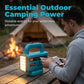 🔋 50 % RABATT NU! 💡 Bärbar växelriktare med LED-arbetsbelysning – 2 uttag, USB & Type-C – perfekt för verkstad och camping 🏕️