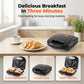 🍞 50% RABATT NU! 🍳 Elektrisk Smörgåsgrill med Non-stick-plattor – Snabb Dubbelsidig Värme – Perfekt för Snabb & God Frukost ☀️