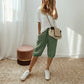 👖 50% RABATT NU! 🌾 Kvinnors Casual Capribyxor i Bomull och Linne – Ultralätta, Andningsbara & Justerbar Dragsko Midja – Sommar Basvara ✨