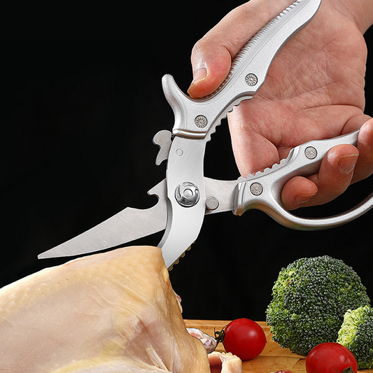 🔪 50% RABATT! ✂️ Tunga Multifunktionella Kökssaxar – Rostfritt Stål, Ergonomiskt Grepp & Perfekt För Fågel, Örter & Grönsaker 🍗