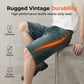 🩳 50% RABATT NU! 👖 Men's Vintage Relaxed Fit Denim Shorts – Premium Tvättad Denim, Djupa Fickor & Streetwear Stil ✨