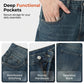 🩳 50% RABATT NU! 👖 Men's Vintage Relaxed Fit Denim Shorts – Premium Tvättad Denim, Djupa Fickor & Streetwear Stil ✨