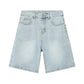 🩳 50% RABATT NU! 👖 Men's Vintage Relaxed Fit Denim Shorts – Premium Tvättad Denim, Djupa Fickor & Streetwear Stil ✨