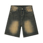 🩳 50% RABATT NU! 👖 Men's Vintage Relaxed Fit Denim Shorts – Premium Tvättad Denim, Djupa Fickor & Streetwear Stil ✨