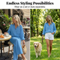 👗 50 % RABATT NU! ☀️ Elegant tvådelat set i linneimitation för dam – andas, avslappnad passform och justerbar midja 🌿