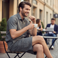🩳 50 % RABATT NU! 🏕️ Casual cargoshorts för män med resår i midjan – flera fickor, slitstark polyester & knälång passform – perfekt för äventyr 🌿