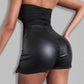 👗 50% RABATT NU! ✨ Women's High-Waisted PU Leather Skort – Kjolstil med Shorts Komfort, Sidoslits & Mångsidig 🖤