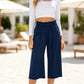 👖 50% RABATT NU!✨ Dam Hög Midja Rökta Vida Ben Byxor – Retro Chic & Otroligt Bekväma – Kontor & Casual Essential 🍂