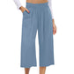 👖 50% RABATT NU!✨ Dam Hög Midja Rökta Vida Ben Byxor – Retro Chic & Otroligt Bekväma – Kontor & Casual Essential 🍂