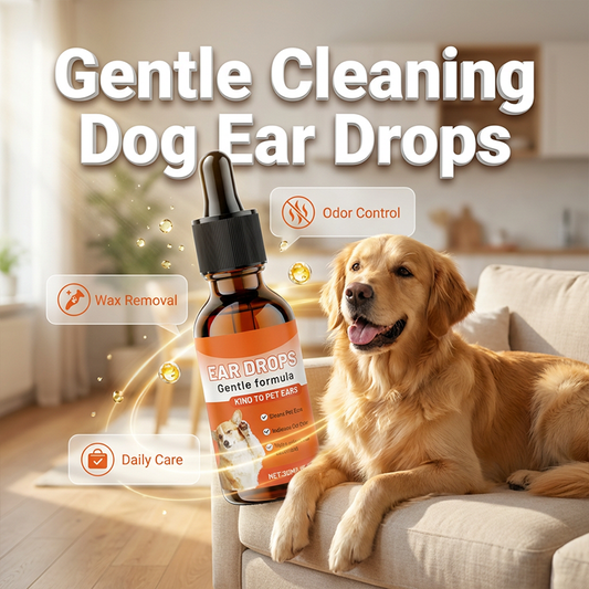🐶 50% RABATT NU!✨ Mild Öronrengöring för Hund – Vax & Lukt Borttagare – Lugnande Formula – Daglig Öronvård för Husdjur 🐾